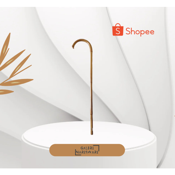 Tongkat orang tua Teken Rotan 100cm