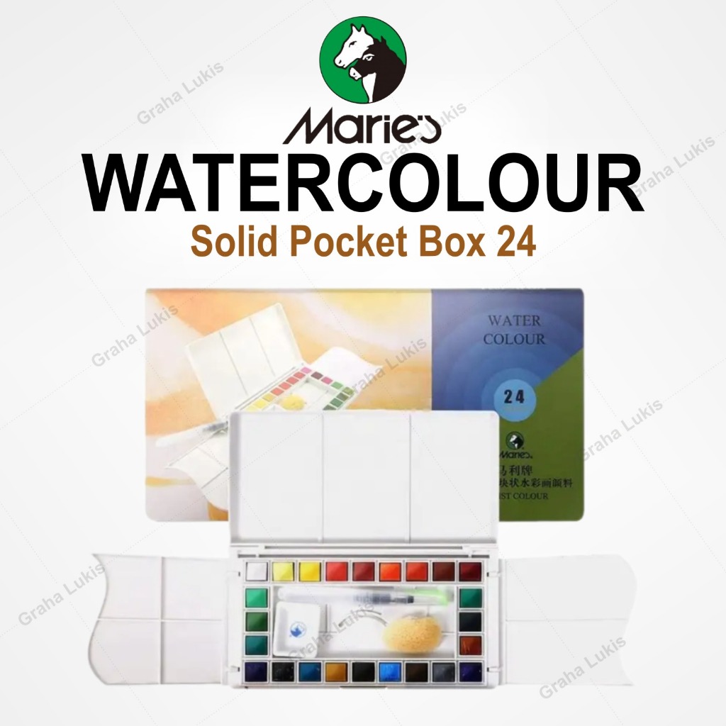 

Maries Watercolor 24 Pocket Box - Solid Watercolor