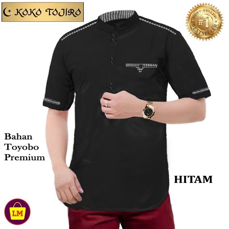 KOKO TOJIRO BAJU KOKO PRIA KOKO TOJIRO LENGAN PENDEK BAJU MUSLIM PRIA