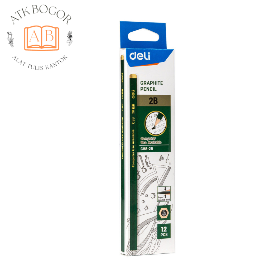 

Pensil Ujian 2B Deli C88 Graphite Pencil - 1 Pack / 12 Pcs