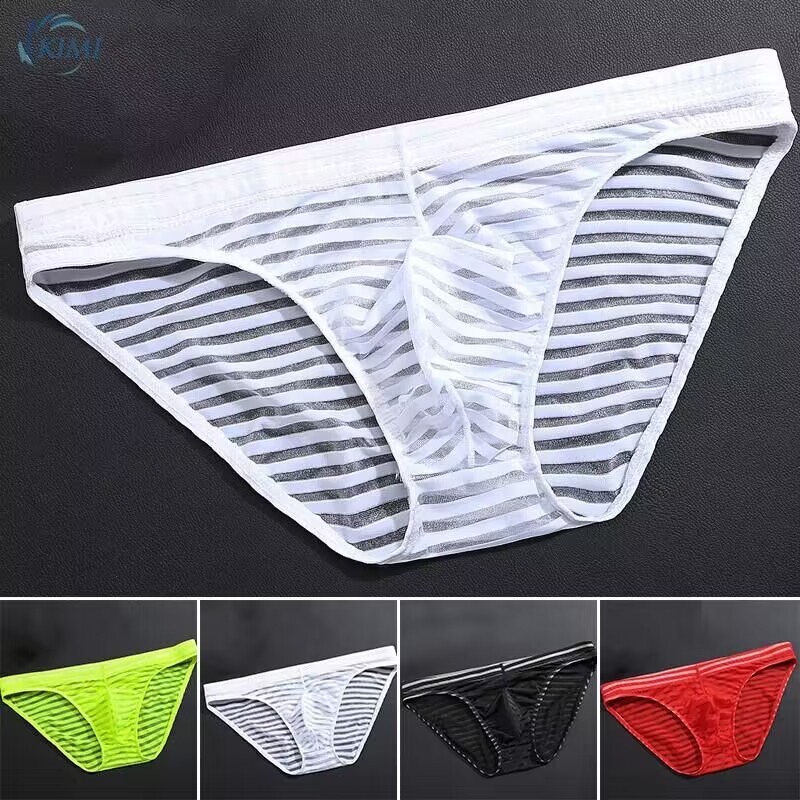 TAN Dezenna Sexy G String Pria Polos Transparan Celana Dalam Pria Transparan 5Y038