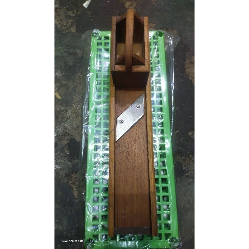 Katamn| Pemotong Bawang Manual | Perajang Bawang Manual dan praktis Ukuran tanggung ( sedang) kayu U