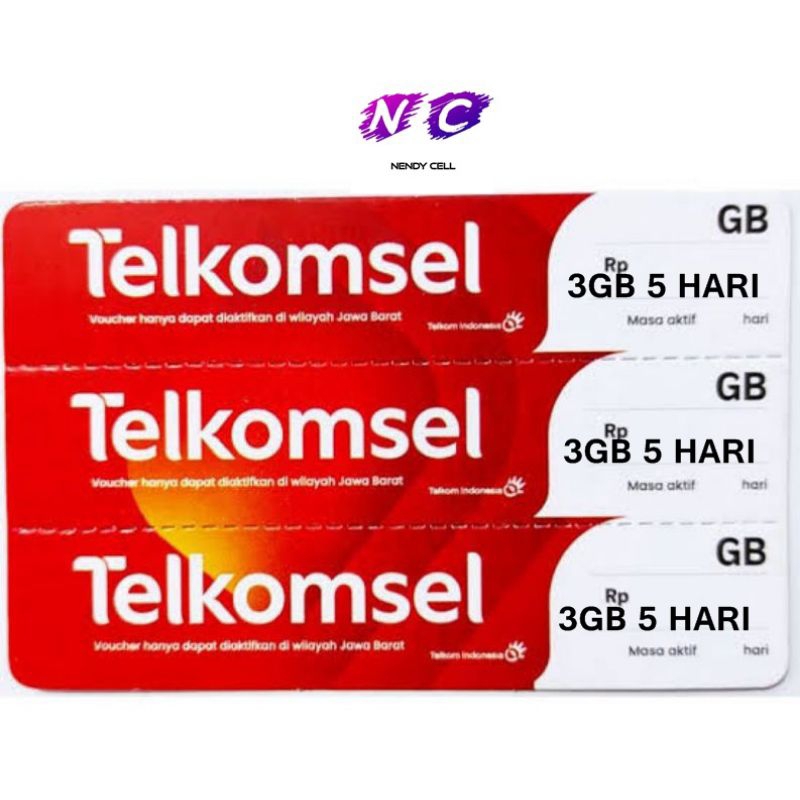 VOUCHER TELKOMSEL 3GB 5 HARI