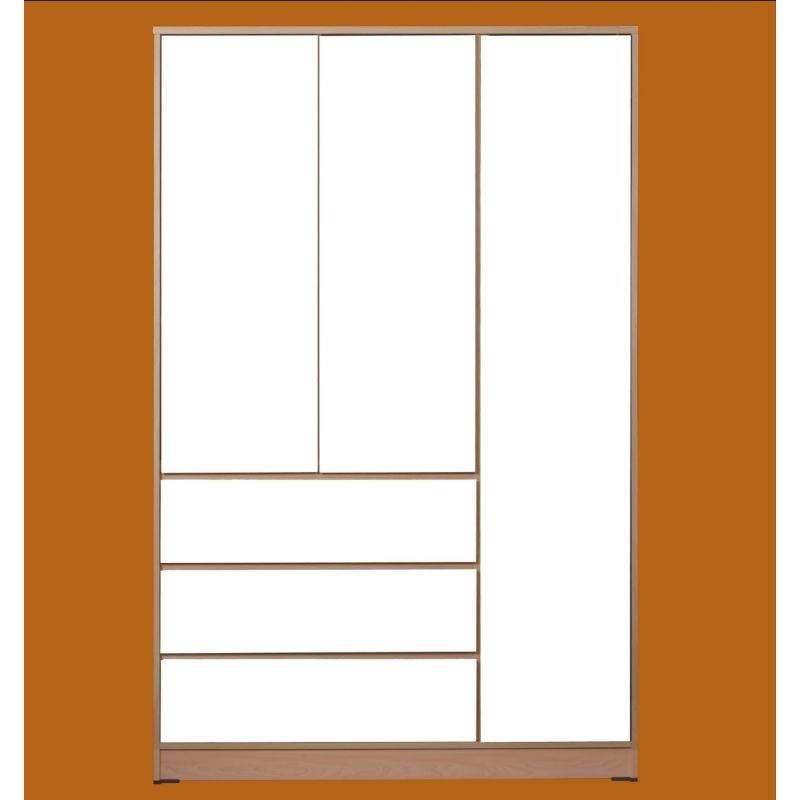 OFFO PREMIUM. LEMARI GARVIN, 3 PINTUTanpa handle, minimalis dan elegan