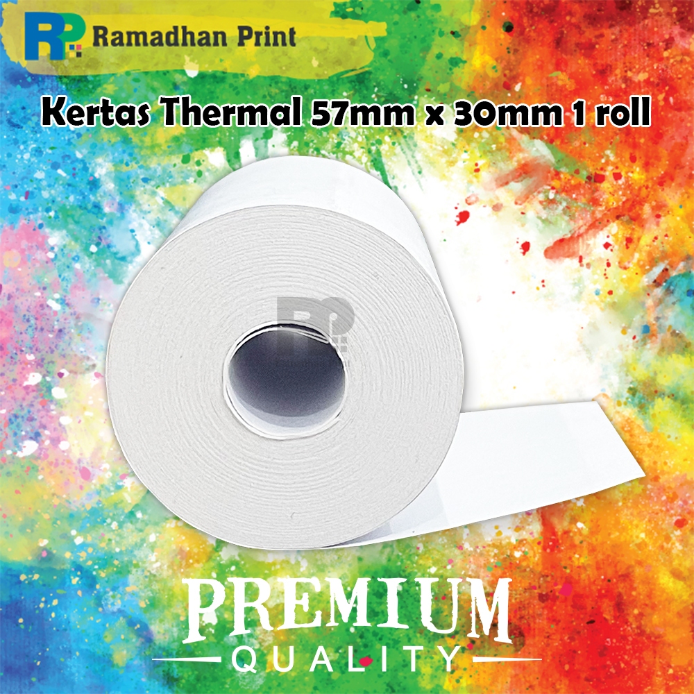 

Kertas Struk Untuk Kasir Coreless 57x30 /Kertas Thermal EDC 58x30 New Thermal 1 Roll