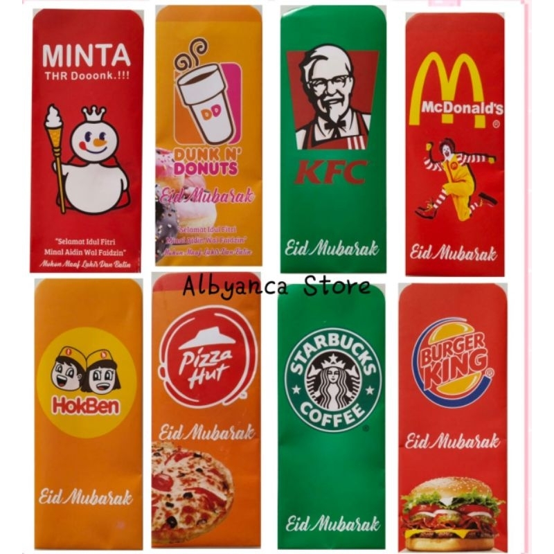 

[1pack isi 10pcs] Amplop Lebaran Panjang Motif Resto