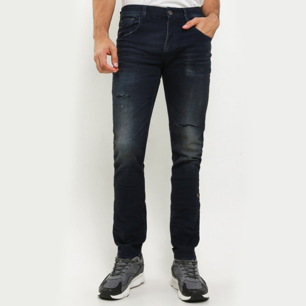 CELANA JEANS PRIA SUPER SLIM FIT Severus Blue Black RA STREET