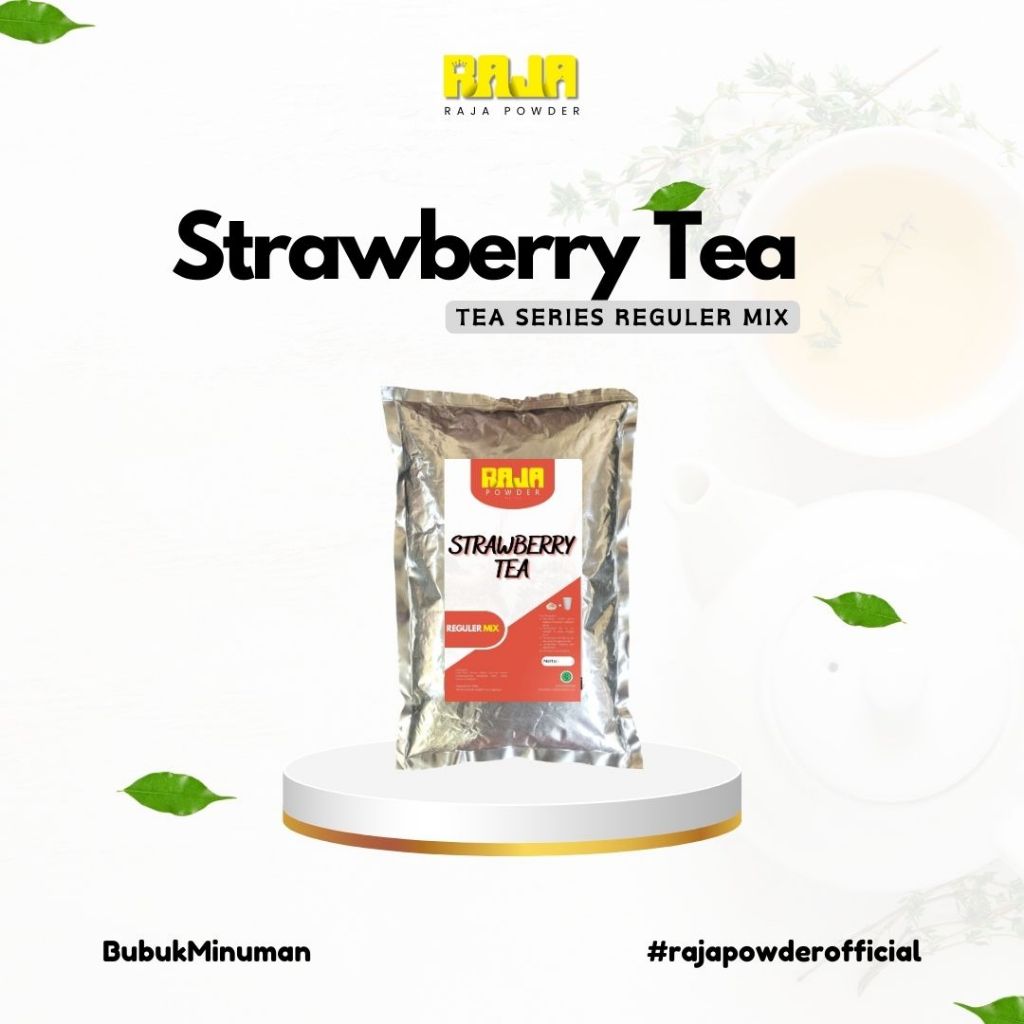 

Bubuk Strawberry Tea Bubuk Minuman Teh Strawberry Powder 1 kg / 1000 gram