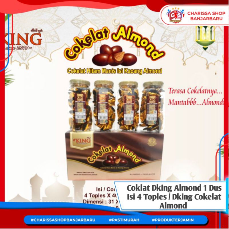 

Coklat Dking Almond 1 Dus Isi 4 Toples / Dking Cokelat Almond EXP 2025