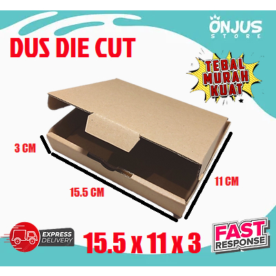 KARDUS BOX KARTON PACKING DUS PIZZA DIE CUT BK1 POLOS 15.5 cm x 11 cm x 3 cm