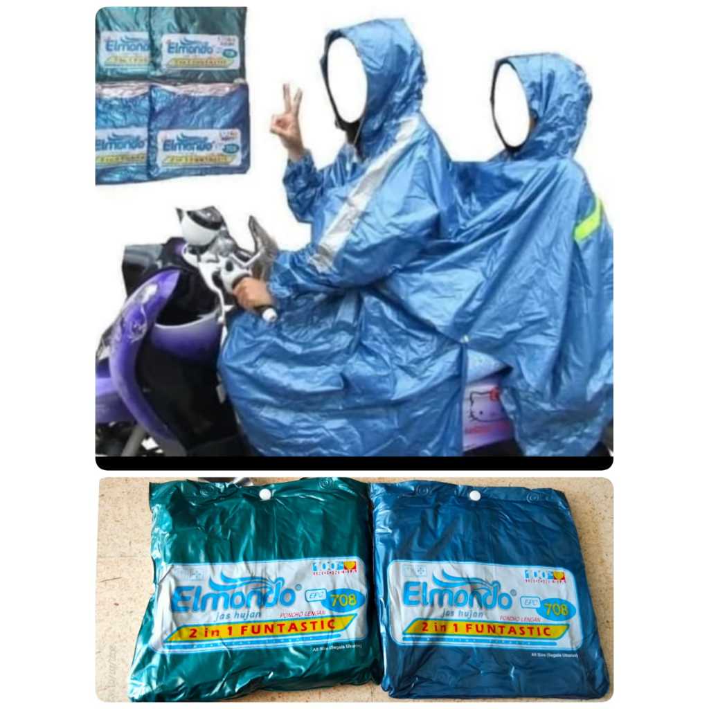 Jas hujan elmondo 2 kepala