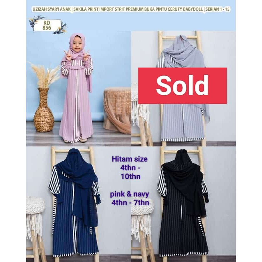 gamis anak premium salur kode 856 / baju muslim anak cewek / gamis anak bahan satin / gamis anak sat
