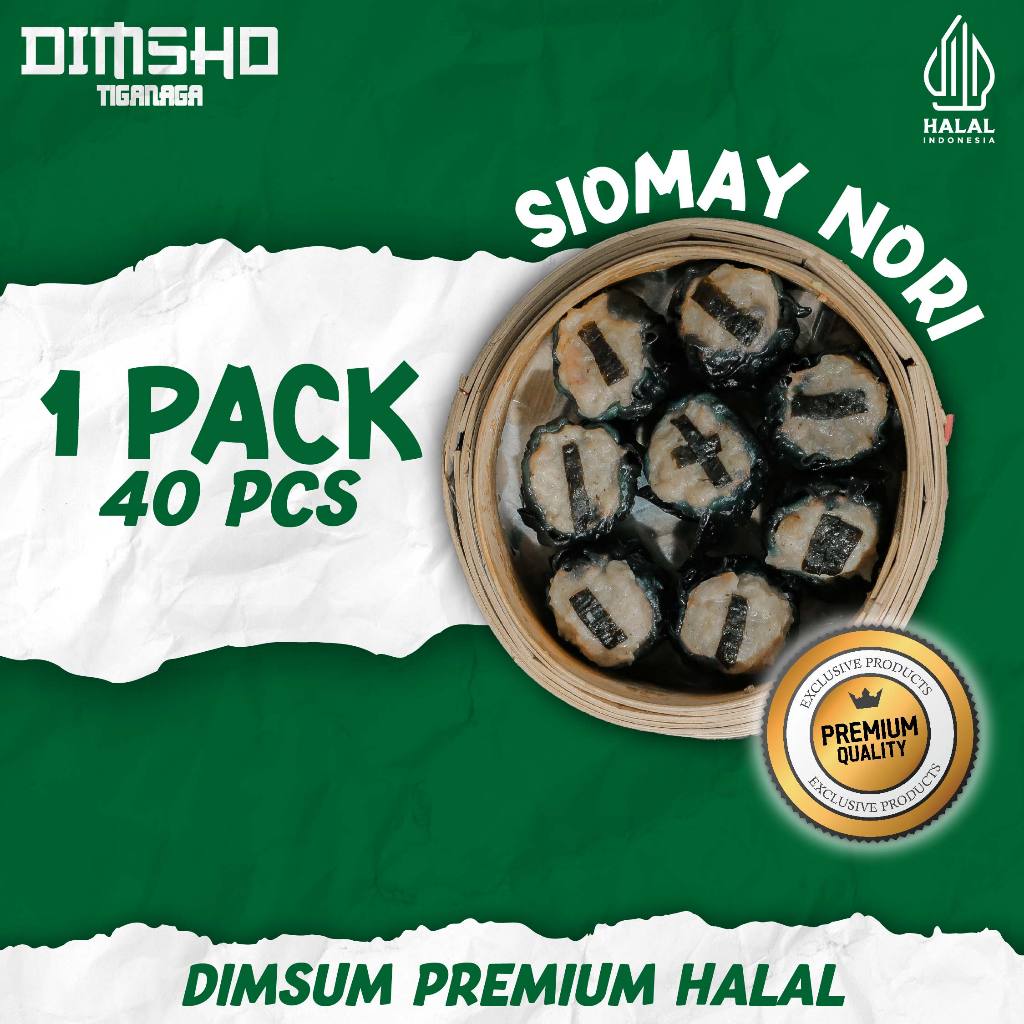 

DIMSUM SIOMAY NORI II DIMSUM FROZEN PREMIUM HALAL II SIOMAY NORI 1 PACK ISI 30 PCS