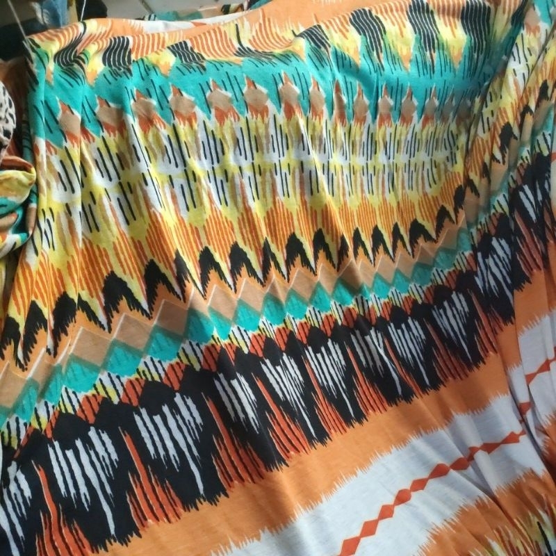 KAIN KILOAN KAOS PRINTING ABSTRAK ORANGE GAGAL PRINTING