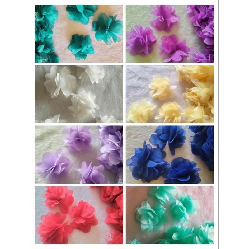 renda frill/hiasan kebaya/bunga kebaya per 10 biji