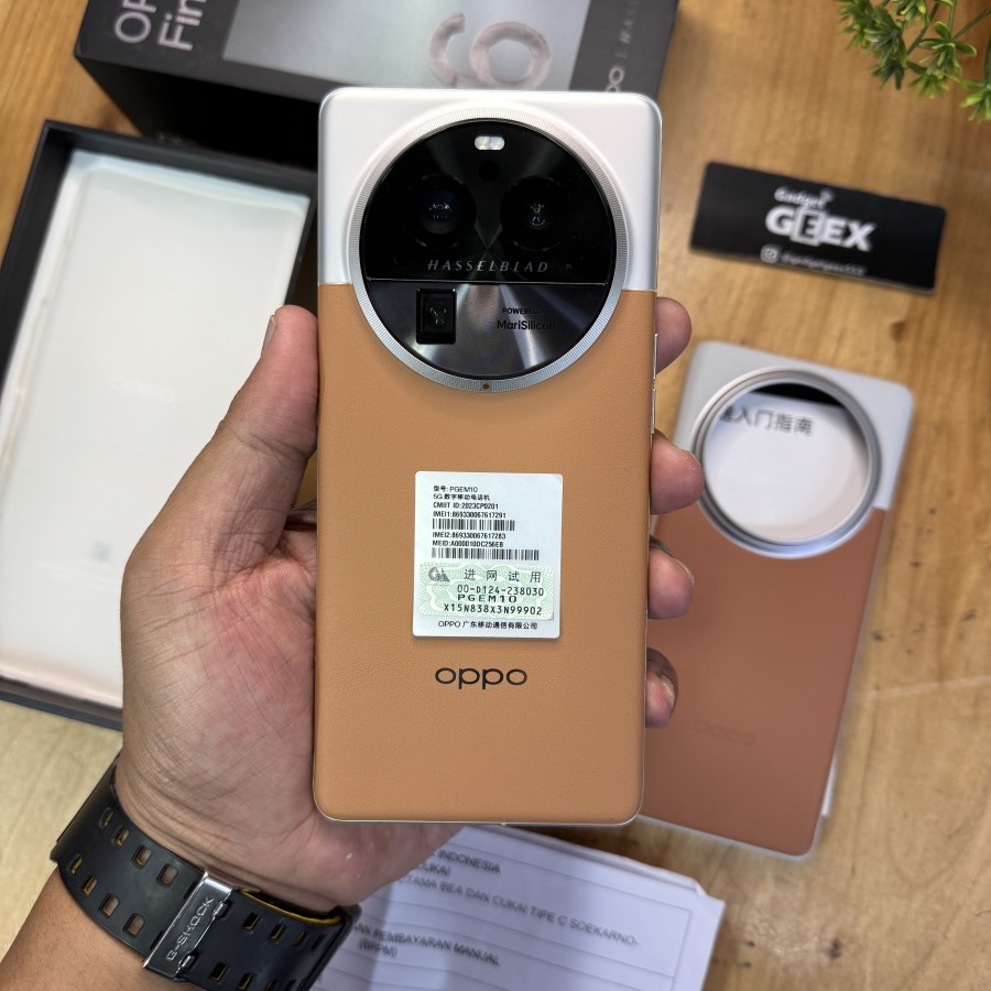 Oppo Find X6 Pro 5G 12GB 256GB Brown Leather Like new Pajak resmi