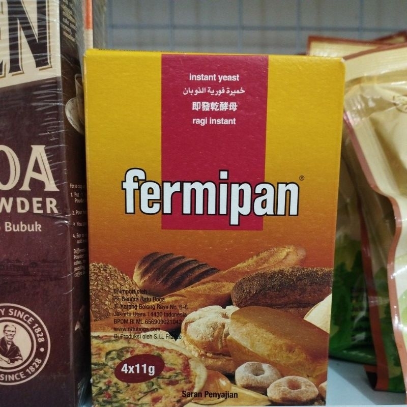 

ragi kering fermipan box isi 4x11g instant dry yeast instan