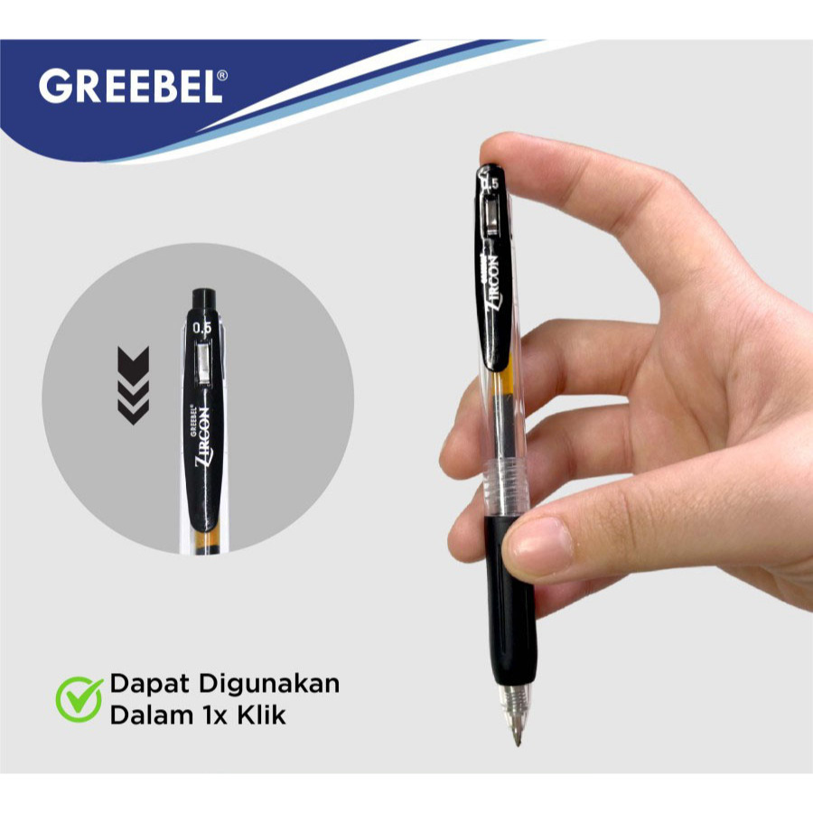 

Pena Gel Greebel Zircon GP-509 Tahan Air