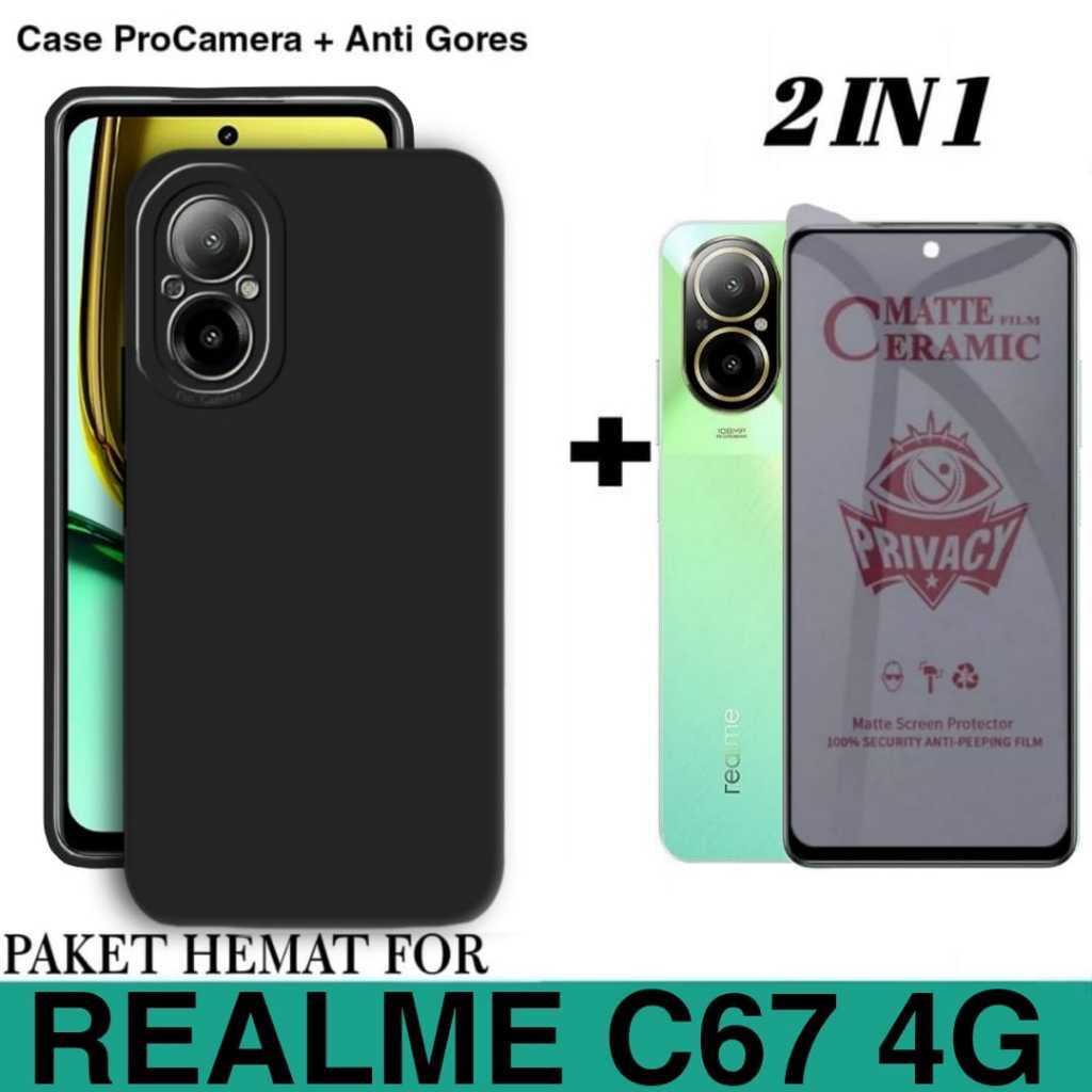 SOFT CASE REALME C67 4G CASE LIQUID PRO CAMERA FREE CERAMIC ANTI SPY