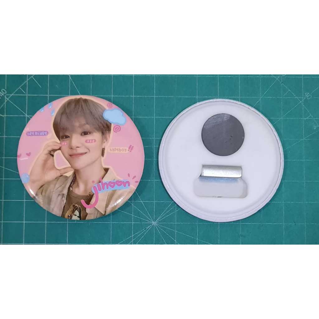 Freebies Kpop Treasure Magnet Kulkas 58mm/bisa custom desain sendiri (freebies kpop treasure/merchan