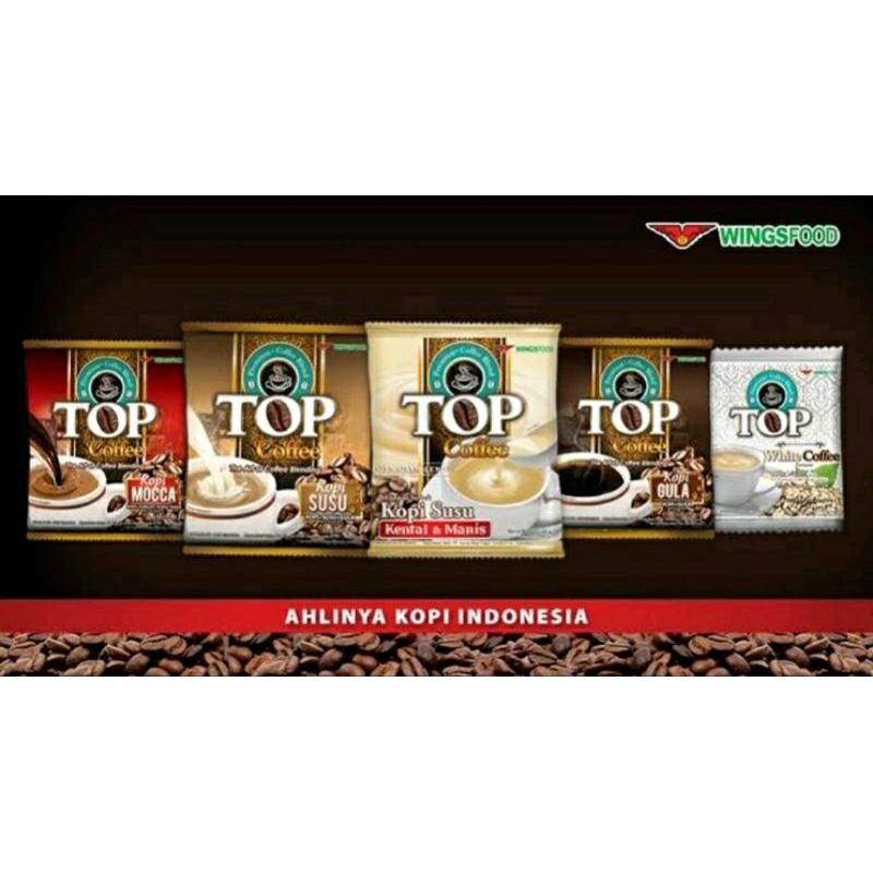 

Top Coffee All Variant Kopi Susu/Kopi Gula/Kopi Mocca/Cappucino/White Coffe