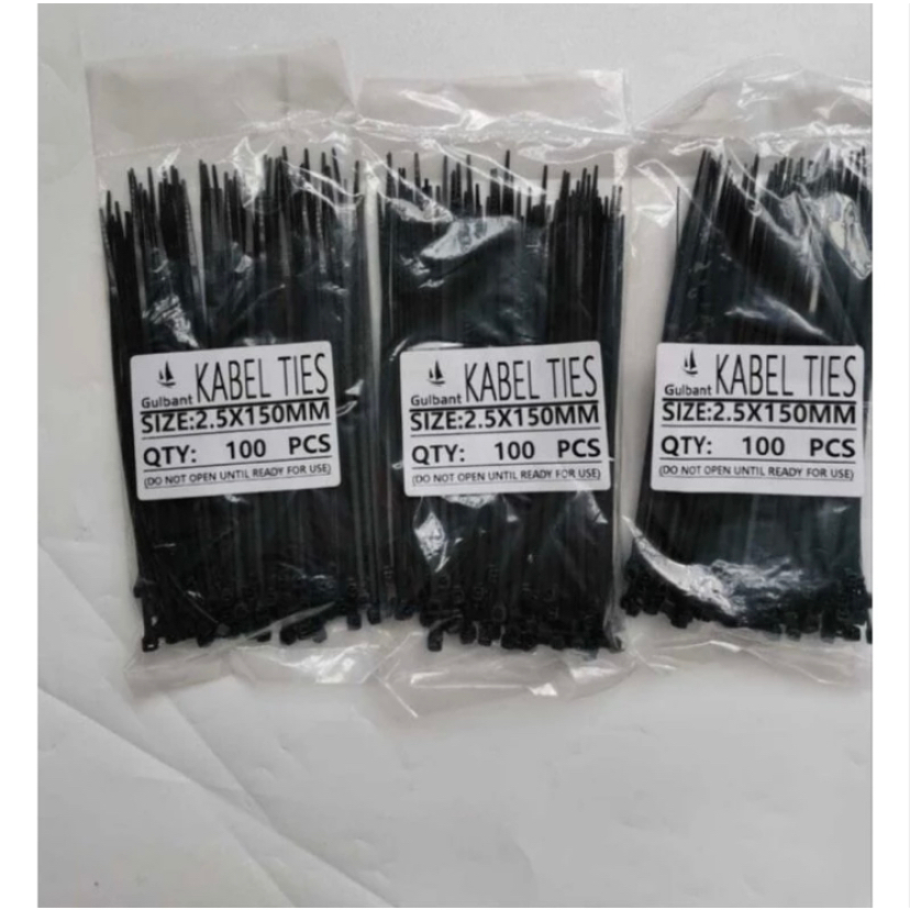 

￼Kabel Ties Cable Tie 2.5 x 150mm (15cm) warna hitam