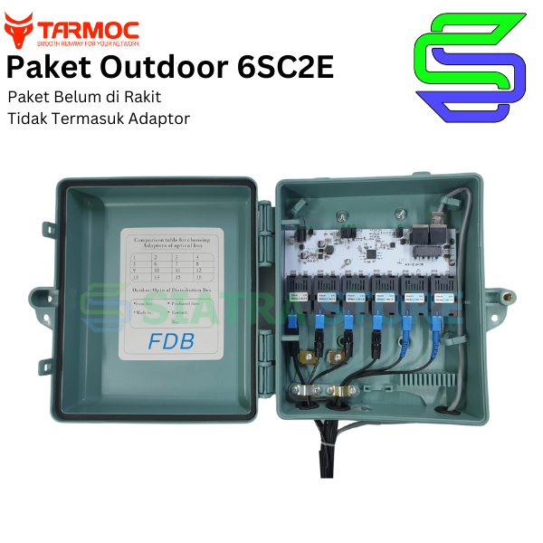 Paket Outdoor Tarmoc TMC-6SC2E POE in (5-24V)|6FO 2LAN Media Converter