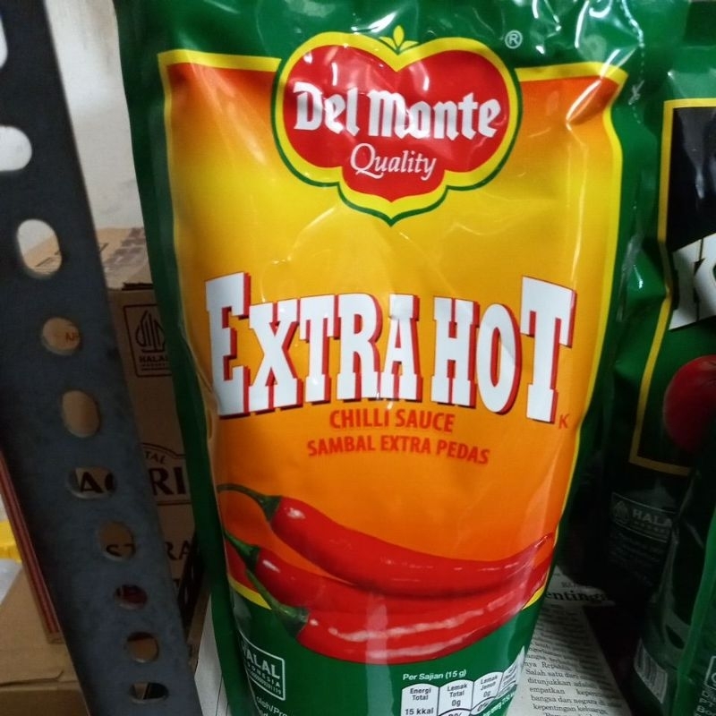 

saus sambal extra hot delmonte refill 1kg saos pedas 1 kg del monte chili sauce