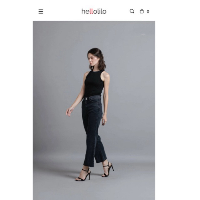 HELLOLILO BASIC LOOSE JEANS CROPPED