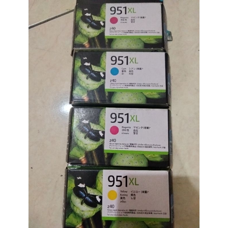 lelang hp955xl, 951xl  C,M,Y. Baru original.