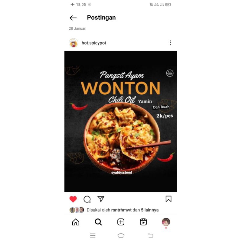 

Pangsitayam wonton