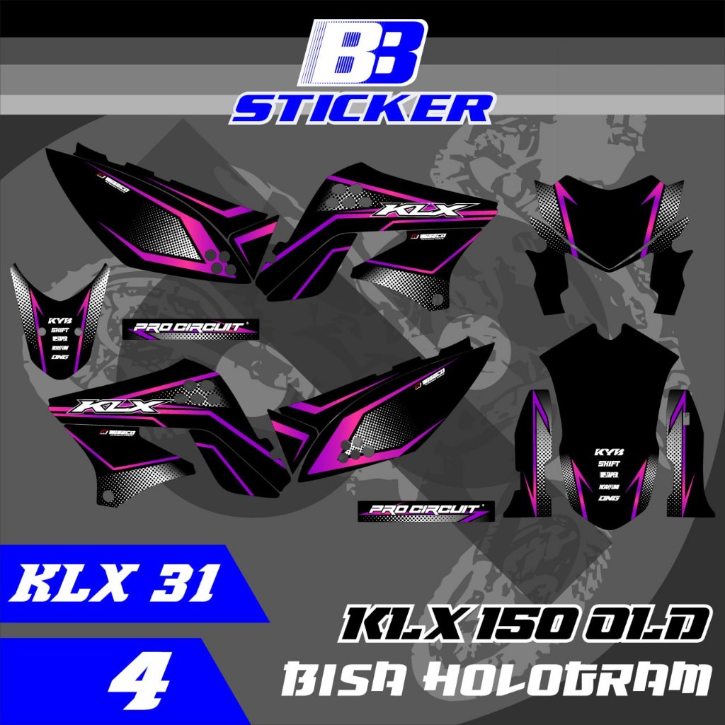 Striping KLX Lama Stiker KLX Lama KLX 150 SPAKBOR BELAKANG PENDEK  Klx 31