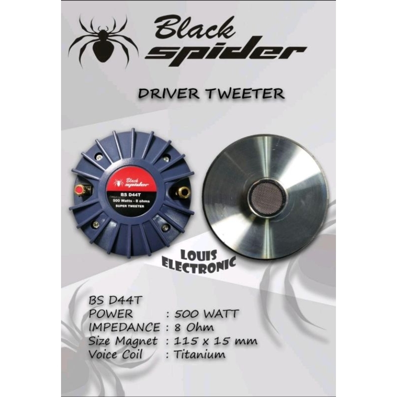 Driver Tweeter Black Spider D44T Tweeter Driver D44T 500 Watt ORIGINAL