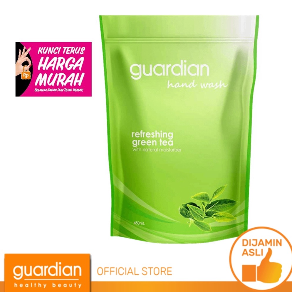 ART I89E GUARDIAN Hand Wash Refreshing Green Tea Pouch 45ml Refill Sabun Cuci Tangan