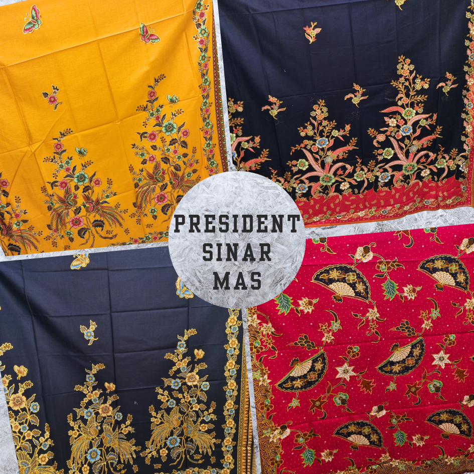 KAIN BATIK PRADA MOTIF BURUNG DAN BUNGA - UNGGUL JAYA - PANJANG BANYAK MOTIF