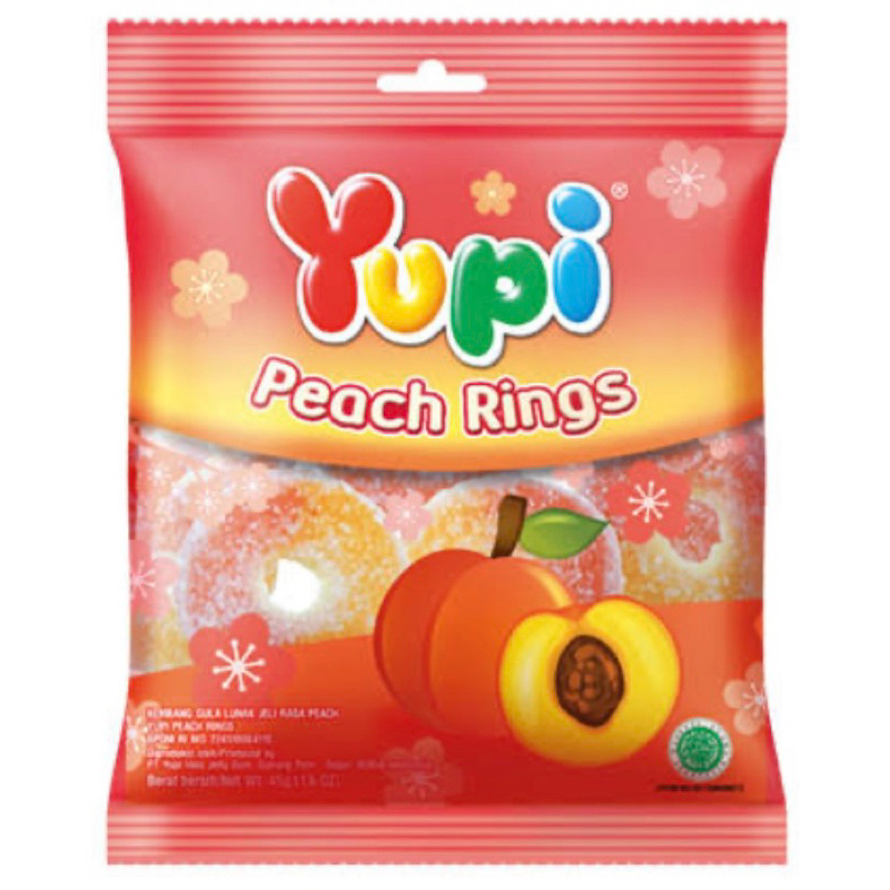 

Permen Yupi Peach Rings 45 gr