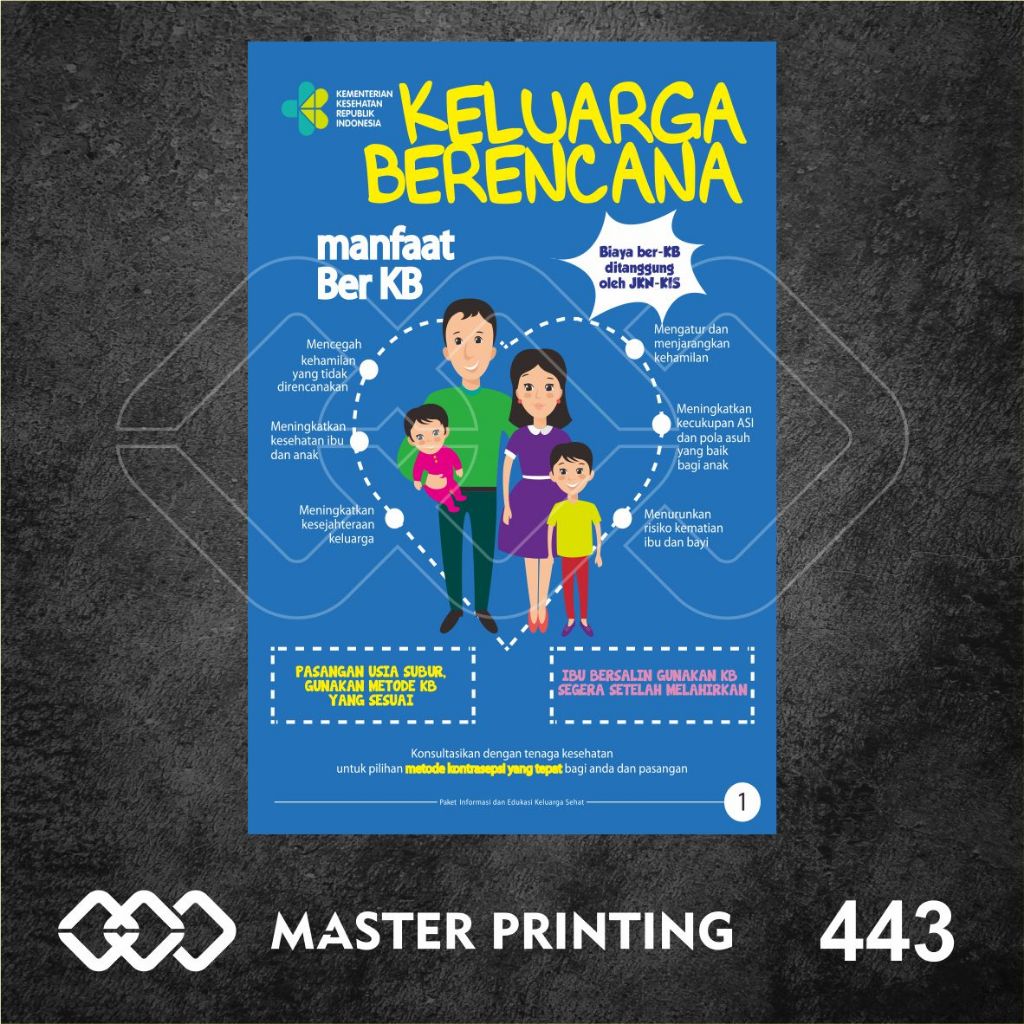 

443 - Stiker Keluarga Berencana, Sticker Vinyl, Premium, Tahan Air, Termurah, dan Bisa Custom