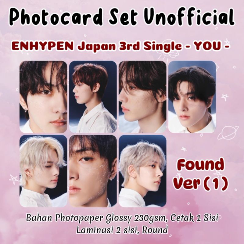 Photocard Unofficial ENHYPEN - Japan 3rd Album - YOU - / Photocard ENHYPEN / FOUND & LOST