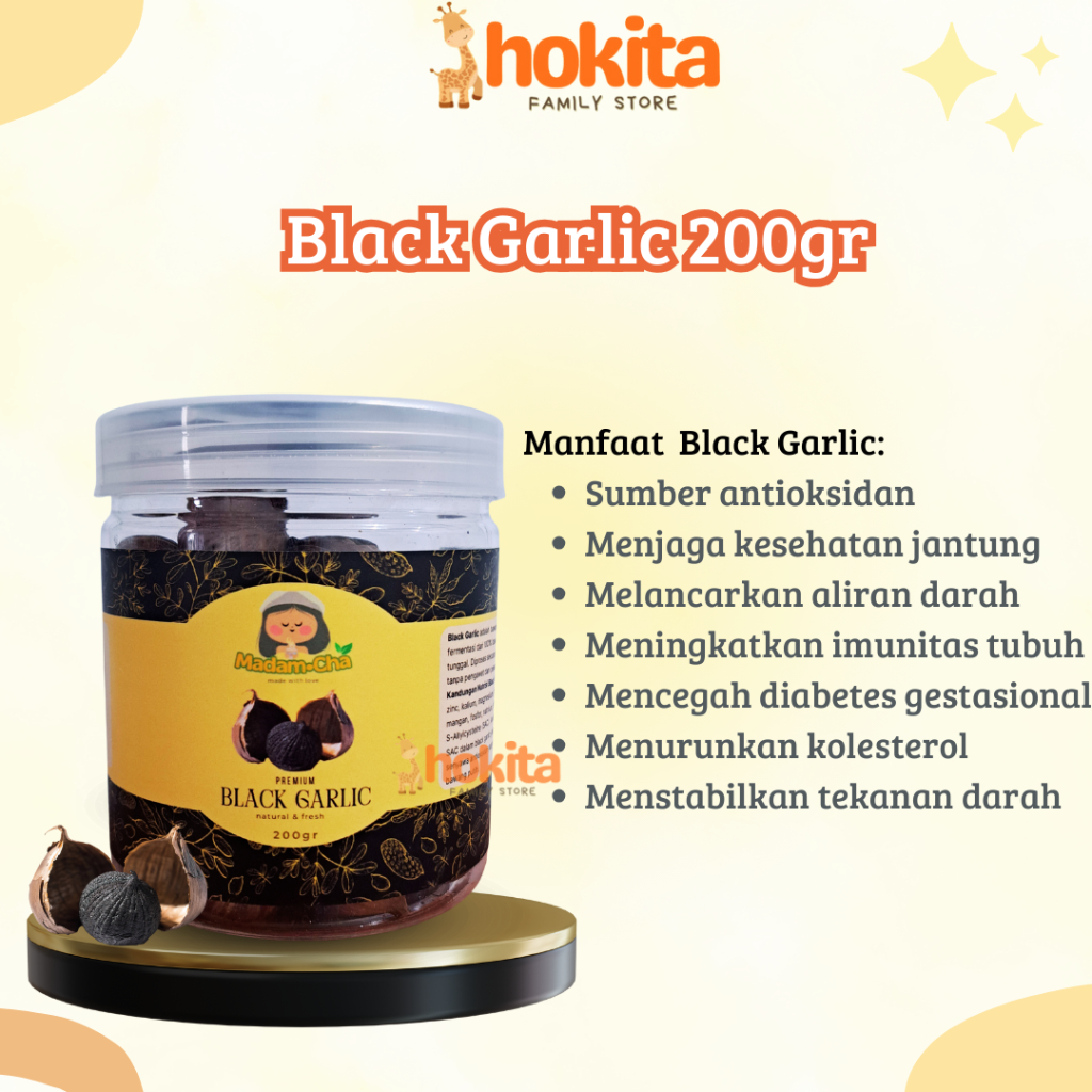 

Black Garlic Premium / Bawang Hitam Tunggal Premium by Madamcha 200gr