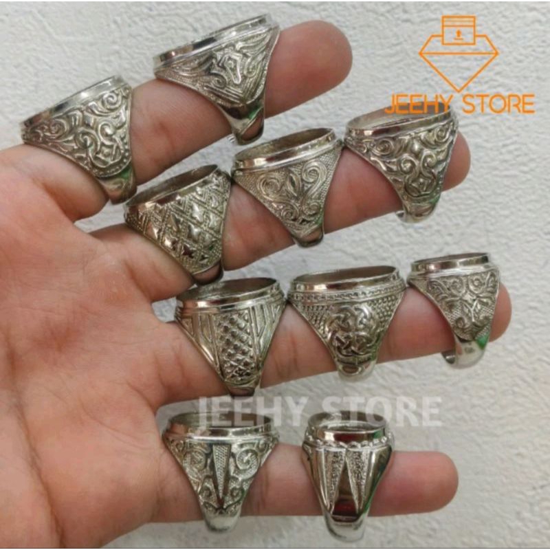 KODIAN RING ALPAKA UKIR JUMBO