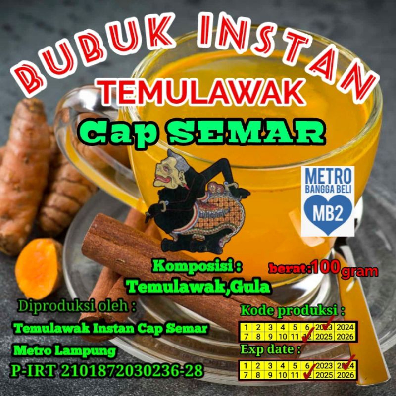 

bubuk temulawak instan cap semar