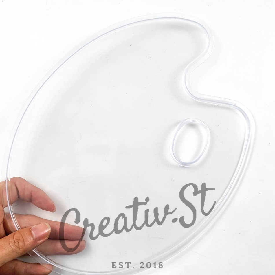 

ART V73V Maketh Palet Lukis Transparan Bening Acrylic Plastic 2 x 3 Cm 22 x 28 Cm