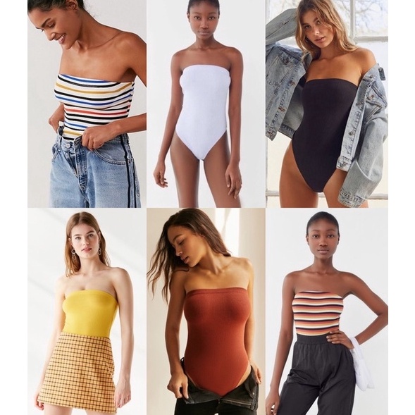 Paling Berkualitas  Urban Outfitters MJ Bodysuit Ribbed