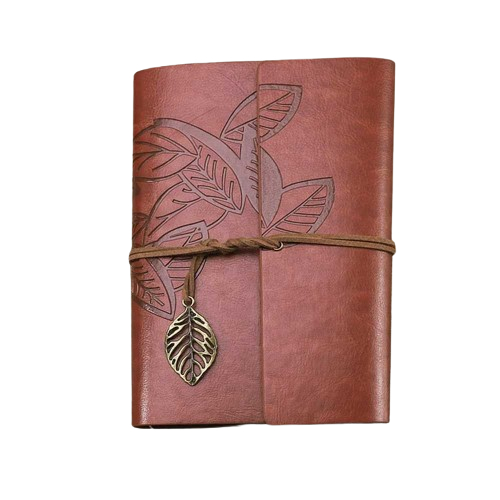 

Buku Catatan Binder Kulit Notebook Retro Leaf Cover - B-606