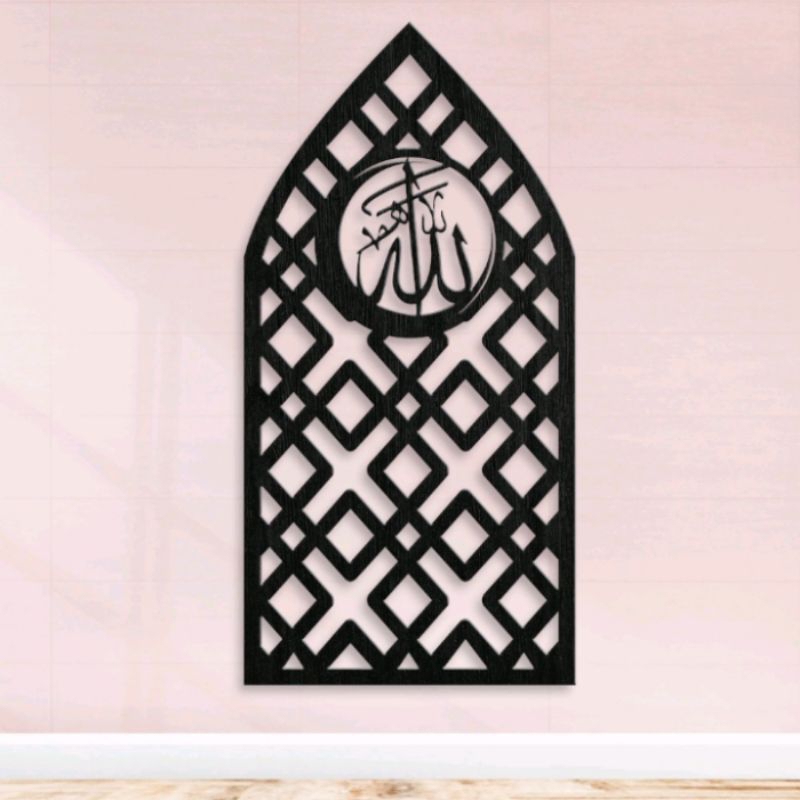 Hiasan Dinding Mihrab Mushola | Mihrab Masjid Islami | Studiolaser