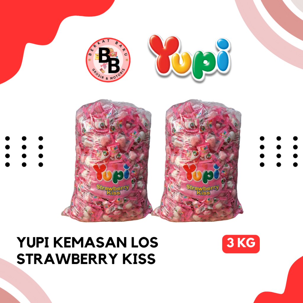 

[BB SNACK] YUPI KEMASAN LOS 3KG STRAWBERRY/MANGO/FRUITY PUFF