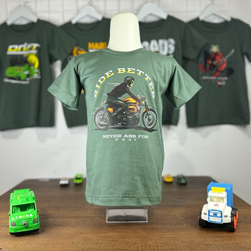 Kaos Anak Motor Laki Laki Perempuan Murah Katun Combed
