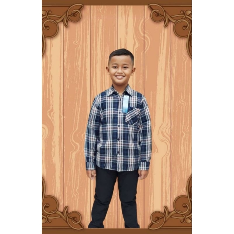 Kemeja Flanel Anak Laki-laki usia 5-14 tahun - Kemeja Flanel Cowok Lengan Panjang