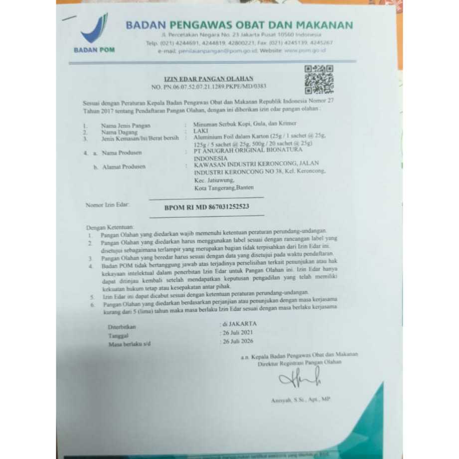 

PROMO Kopi itas Pria - LAKI - 1 BOX - Exp 2026