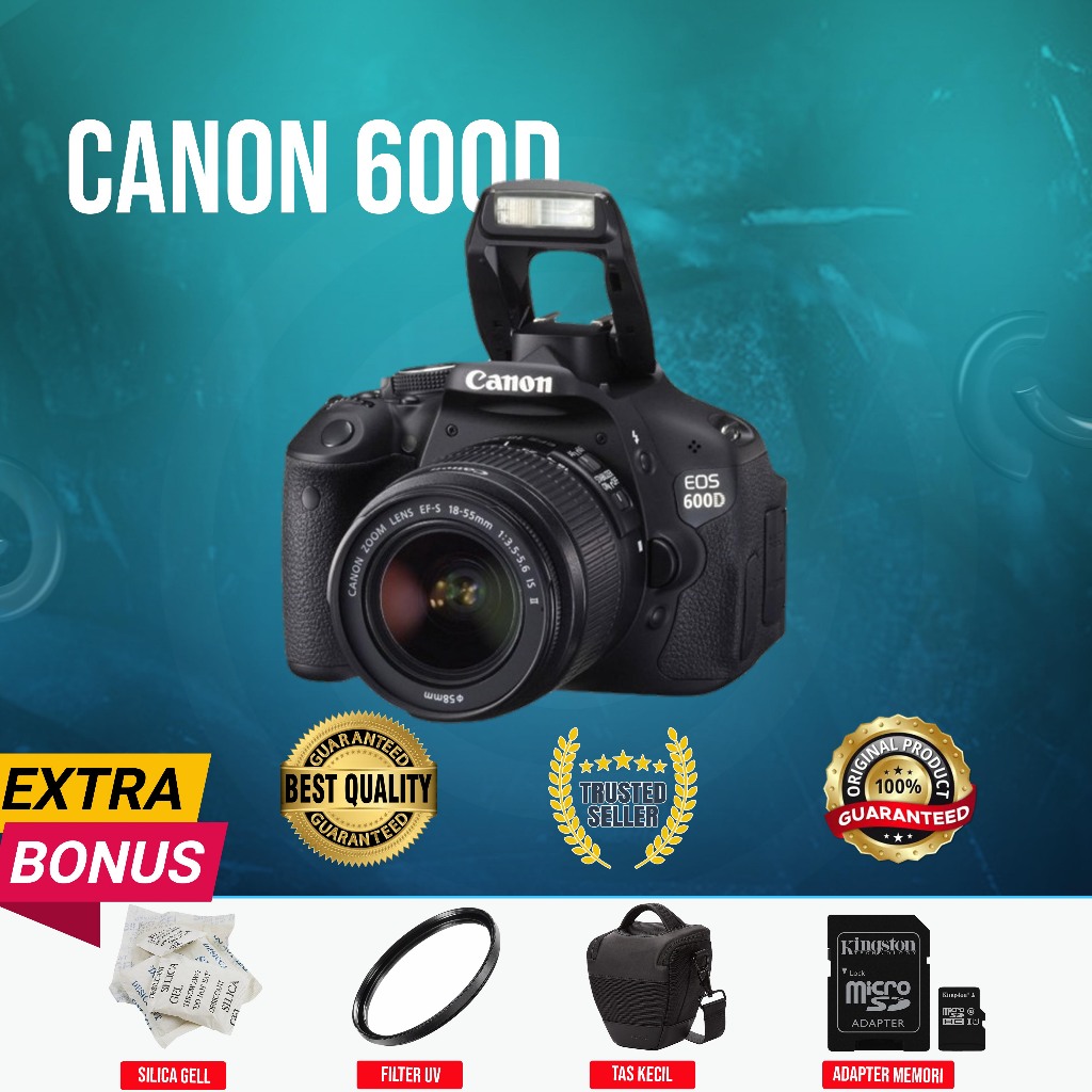 [GUBUK KAMERA] DSLR CANON 600D BODY ONLY ORIGINAL NORMAL MULUS MURAH (SECOND)